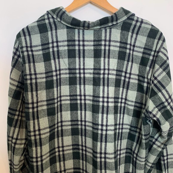 Christopher & Banks Jacket Long Sleeve Wool Blend Button-front Plaid Gre… - Picture 12 of 15
